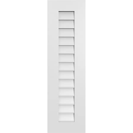 Ekena Millwork Vertical Surface Mount PVC Gable Vent: Non-Functional, w/ 3-1/2"W x 1"P Standard Frame, 12"W x 42"H GVPVE12X4201SN